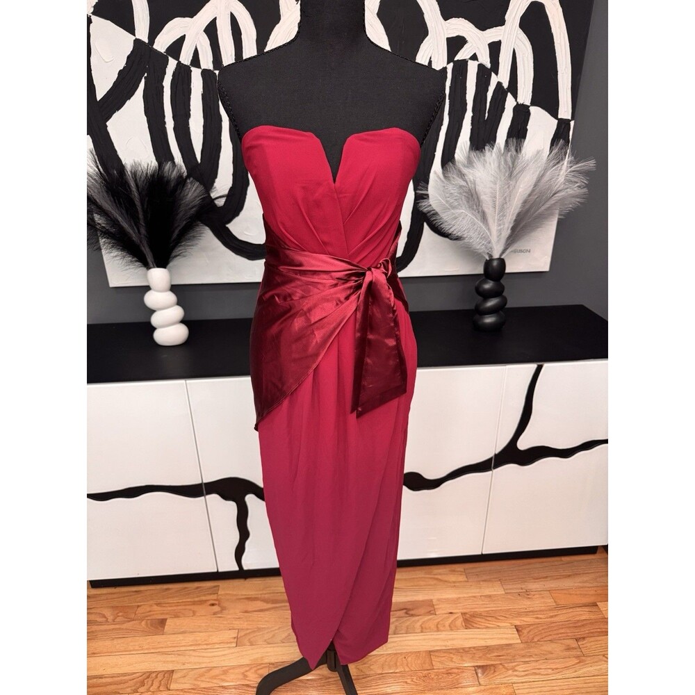 TFNC London Ollena Midi Dress Women's 8 Mulberry Purple Formal Cocktail NWT